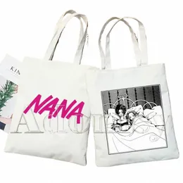 Nana Osaki manga anime japanska den svarta stes shoppväska på handväska shopper återvinna väska återanvändbar tote anpassad u01b#