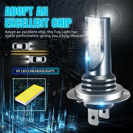 H7 LED Far Ampulü 30000lm Araba Sis Ampul 6000K Araç Yüksek Düşük Işın IP67 Su geçirmez Otomobil Parçaları için Süper Parlak Beyaz