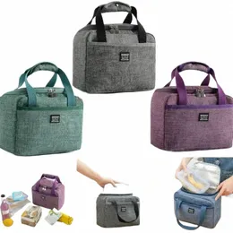 new Portable Lunch Bag New Thermal Insulated Lunch Box Tote Cooler Handbag Bento Pouch Dinner Ctainer School Food Storage Bags r8M0#