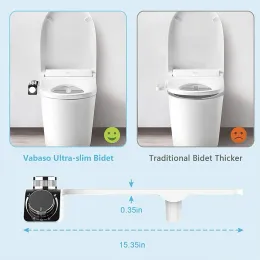 Bidet Toilet Seat Dual Nozzles Adjustable Toilet Washer Bidet Seat Self-Cleaning Wash Non-Electric for Rear and Feminine Wash