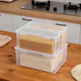 Garrafas de armazenamento caixa de macarrão grande capacidade fivela fixação comida boa vedação fácil de limpar recipiente de macarrão