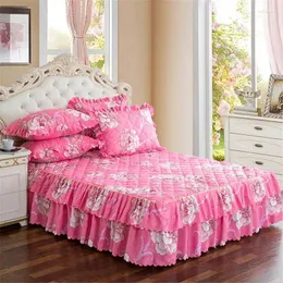 Юбка-кровать 150x200 см, простыня с цветочным принтом, плотный чехол, изящное покрывало для спальни, свадьба, подарок на новоселье