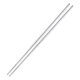 Chopsticks 1 par rostfritt stål fast lång 36 cm Återanvändbart handhållet kök som inte släpper mat