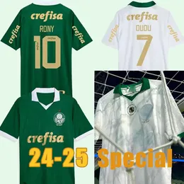 2024 2025 S-4XL Palmeiras 스페셜 에디션 Dudu Soccer Jerseys 2024 Breno Lopes Rony Ze Rafael 셔츠 홈 어웨이 Deyverson atuesta R. Navarro G. Veron Kids 축구