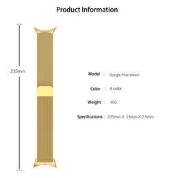 Cinta de loop magnético para o google pixel assistir banda pixel assistir links de metal banda de pulseira ativa substituição de pulseiras smartwatch