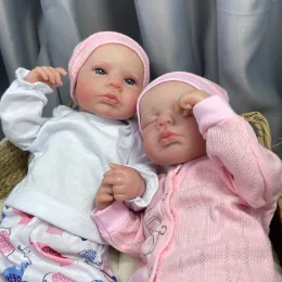 50 cm Finito rinamo bambole baby loulou gemelli da ragazza lILIke silicone in vinile neonato 3d skin fai -da -te regalo di Natale per bambini