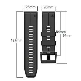 26 22mm Silicon Uhrenbandgurt für Garmin Fenix 6x 6 Pro 7x 7 Epix Gen 2 Easyfit Armband Fenix 5 xxplus Smartwatch -Armband