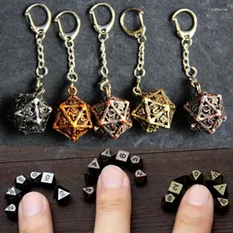 Keychains Unique Key Rings Hollow Dices Pendant Keychain Convenient Cube Set Chain Ornament Elegant Bag Decoration