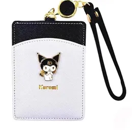 Simpatico porta carte d'identità Kuromi Porta carte per ragazze Porta carte Tracolla Porta carte di credito Credenziali Accessori Regalo per bambini Studenti 222