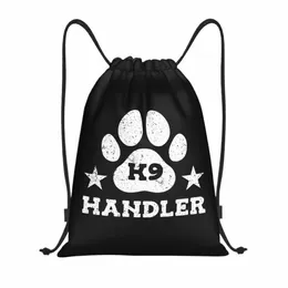 K9 Enhet Dog DrawString ryggsäck Sports Gym Bag For Men Women Training Sackpack X9iw#