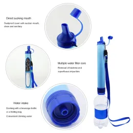 Survival Outdoor Drinking Water Filtration Purifier Emergency Life Portable Survival Straw Water Filter Fishing Climbing Travel Camping