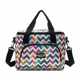 Sanne Fi Design Lunchväska Termisk mat Picknick lunchpåsar för kvinnor Cooler Ice Box Portable Multifuncti Lunch Bag YQ835 D7SB#