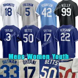 17 Shohei Ohtani Mookie Betts Baseball Jersey Freddie Freeman Yoshinobu Yamamoto Dodgers James Outman Joe Tyler Glasnow Chris Taylor Dustin May Max Muncy