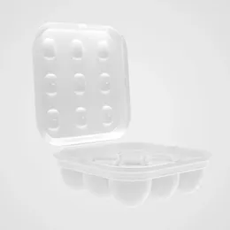 Förvaringsflaskor Flaskar Flip-Top Egg 9-rutnät Box Space Saving Kylskåpsarrangör för Kitchen Home Kylskåp Containerhållare