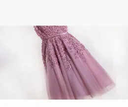 Kobiety krótkie sukienki wieczorowe 2021 Kurz różowy różowy sukienki druhny