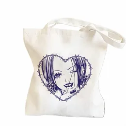 Mağaza çantaları nana anime manga Ren hjo kawaii kız alışveriş çanta baskı tuval çanta çanta çanta kadın çanta harajuku omuz 57rm#