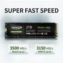 Fikwot FN501 Pro M.2 NVME SSD 3500MB/S PCIE 3.0X4 256GB 512GB 1TB 2TB 3D NAND LAPTOP PC Desktop用の内部固形状態ドライブ