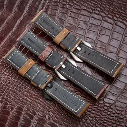 Ręcznie robione szalone konno prawdziwe skórzane pasek zegarkowy 20 mm 22 mm 24 mm 26 mm 26 mm Watch Band do Tissot Seiko Akcesoria