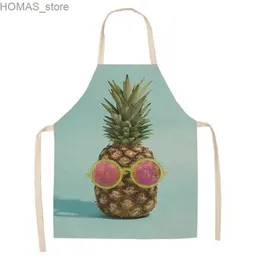 Förkläde förkläde ananas printapron förälder barn förkläde homeapron hem kitchenpron delantal cocina limpieza hogar y240401