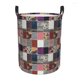 Laundry Bags Patchwork Stoffen Vuile Wasmanden Opvouwbaar Grote Kleding Speelgoed Diversen Opbergmand Waterdichte Emme Product