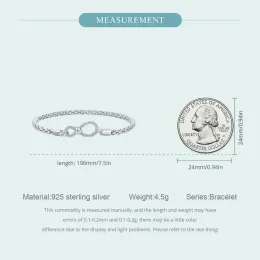 WOSTU 925 Sterling Silver Original Infinity Bangle Basic Bracelet Fit DIY Charms Bead Forever Love Knot Bracelets Jewelry Gift