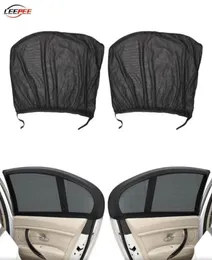 Car Sunshade 2pcs 50x110cm شبك الستائر شمس الظل الظل الجانبي غلاف UV الحماية من الملحقات التلقائية الداخلية 1276320