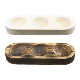 Storage Bottles 3 Holes Wooden Egg Holder Multipurpose Serving Tray For Kitchen Supermarket Refrigerator Restaurant Pantry