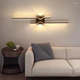 Lâmpada de parede moderna LED Home Decor Long Strip Light para quarto cabeceira sala de estar sofá iluminação de fundo