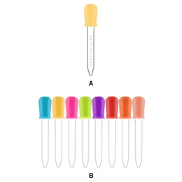 Капельница силиконовая кормление пипетка лабораторная кормушка пищевых продуктов случайный 8 шт.