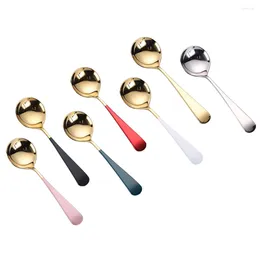 Spoons 3pcs Stainless Steel Spoon Dessert Scoop Serving Soup Ramen Noodle Japanese For