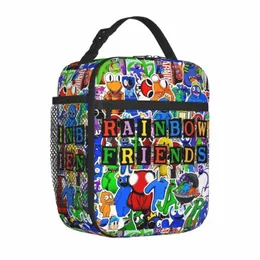 Rainbow Friends Izolowane torby na lunch Leakproof wielokrotnego użytku termiczny pudełko na lunch pudełko na plażę na zewnątrz mężczyźni kobiety j4kq#