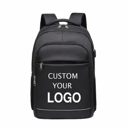 Männer Rucksack Wochenende Arbeit Reise Rucksack Männlich Wasserdicht Laptop Busin Rucksack Schule Tasche Geschenk Benutzerdefinierte Tasche Drucken Logo LW 35O0 #