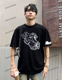 Xinxinbuy Men Designer Tee T Shirt 2024 Włochy Spring Knit Shirt Dog Jacquard Letter Jacquard Bawełna Kobiety Kobiety Szare czarne morela XS-3xl
