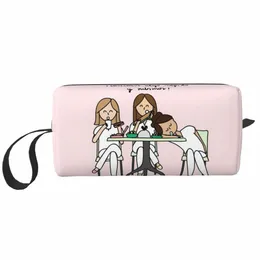 カスタムenfermera en en a doctor Nurse Medical Toyreatry Bag Women Makeup化粧品オーガナイザーレディースビューティーストレージDOPPキットボックスA0ZL＃