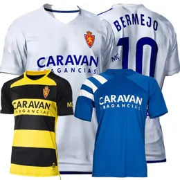 2023 2024 Real Zaragoza Futebol Jerseys MANU VALLEJO BAKIS AGUADO VALERA MESA BERMEJO IVAN MELLEJO 23 24 Home Away Futebol Homens e Crianças Camisa