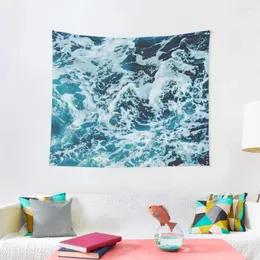 Tapestries Turquoise Blue Ocean Waves Tapestry Wall Decor Home Aesthetic Room Decors Wallpapers