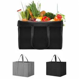 large Capacity Folding Lage Bag Portable and Minimalist Tote Bag N Woven Minimalist Shop Bag v3fM#