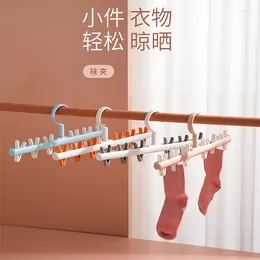 Skarpetki wieszaków klip z obrotowym plastikowym stojakiem na suszące ubrania domowe ubrania dzieci magazynowanie multi-klip haczyka bielizny wieszak
