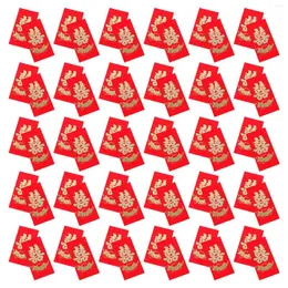 ギフトラップ60 PCS Long Happiness Red Envelope Pocket Delicate Year HongBao Paper Money Chinese Styleバッグ