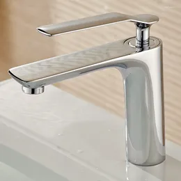 Rubinetti per lavandino del bagno Becola Rubinetto cromato Miscelatore acqua fredda e acqua Rubinetto bianco Lavabo in ottone