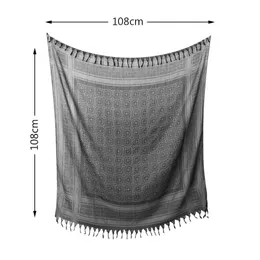 Outdoor Hiking Arab Kerchief Scarf Neck Warmer Shemagh Keffiyeh 100% Cotton Square Scarves For Mens Womens 240322