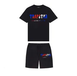 Trapstar Tute da uomo T-shirt Pantaloncini Set da 2 pezzi Abiti da spiaggia a maniche corte Moda Lettera Stampa Casual Corsa da passeggio Tuta sportiva 1166ess