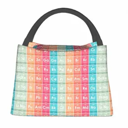 Elementy okresowej torby na lunch dla dzieci Chemia Chemia Lunch Box School Cooler Bag Oxford Thermal Lunch Bags J5BA#