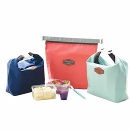 FI Portable Thermal Isolated Lunch Bag Cooler Lunchbox Storage Bag Lady Carry Picinic Food Tote Insulati Package G652#