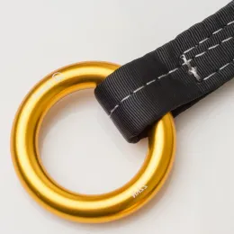 Paracord utomhus träd arborist klättring rep friktion spara slingbälte sling med aluminiumringar, 22kn, tung tull, lättvikt