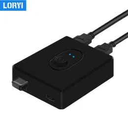 Loryi USB 3.0 / 2.0 Switch Selector Bi-Directional USB Switch 2 in 1 Out / 1 in 2 Out 2 Computern Freigabe 1 Gerätedrucker-Tastatur