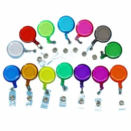 1pc Retrátil Pull Badge Reel para Nome Badge ID Card Badge Holder Nurse Card Holder School Supplies Office Accories 03Dk #