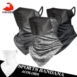 Bandanas Kokossi Proteção solar ao ar livre pendurada Triângulo Triângulo Esportes Esportes Bandana Bandana respirável Máscara facial Máscara Homens Mulheres