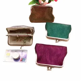 Винтажный двухслойный короткий кошелек из искусственной кожи с яркой сеткой, женский маленький кошелек для монет, креативный пакет для карт, студенческая сумка A02D #