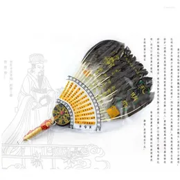 Декоративные статуэтки Китайский веер с перьями ручной работы Подарочные украшения Танцевальный художественный декор Свадебная вечеринка